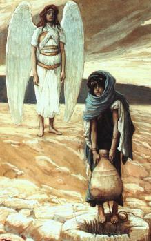 James Tissot : Hagar and the Angel in the Desert